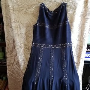 Tadashi Shoji pinnick dress blue